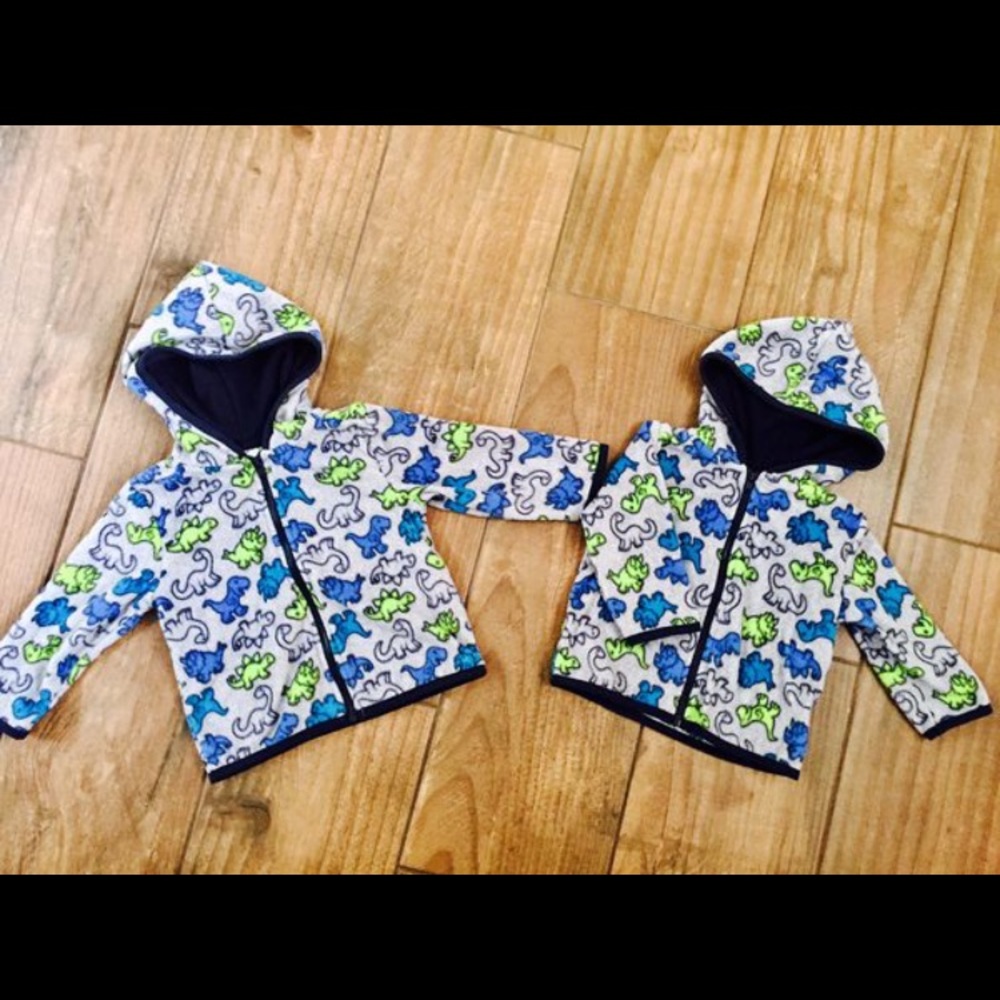 Fleece Dinosaur hoodie. $7